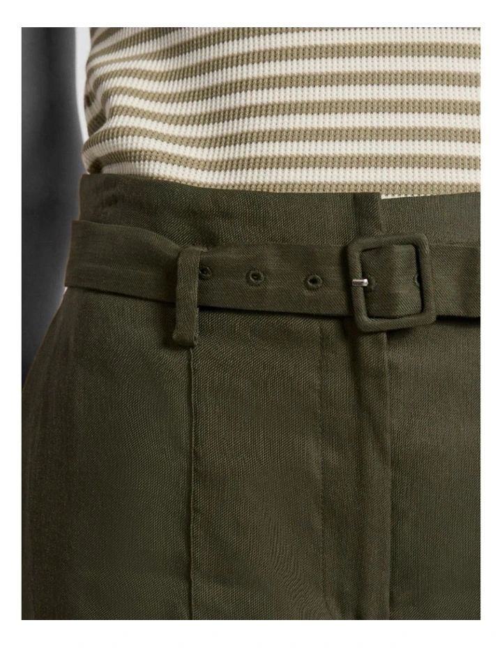 Ashley Wide Leg Pant in Dark Khaki image 4