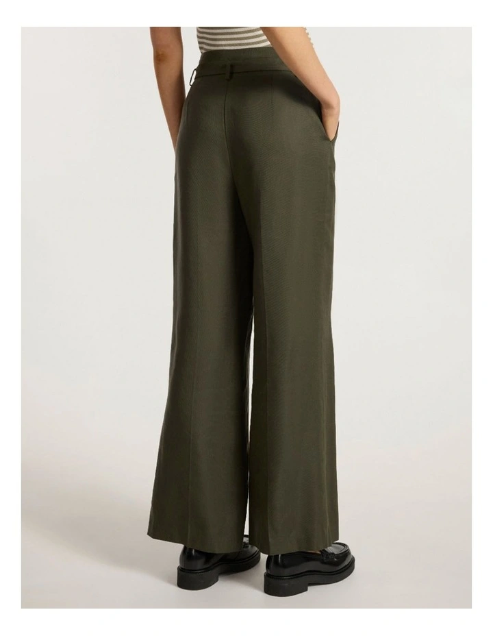 Ashley Wide Leg Pant in Dark Khaki image 4