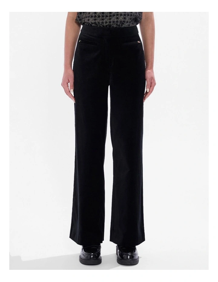 Nala Velvet Pant in Black image 2