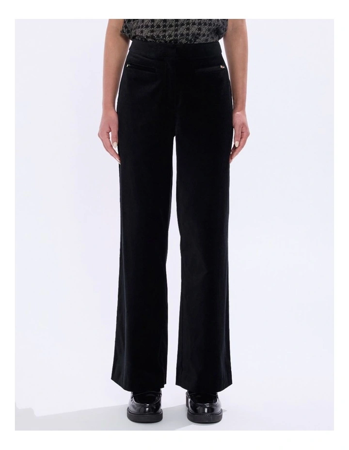 Nala Velvet Pant in Black image 2