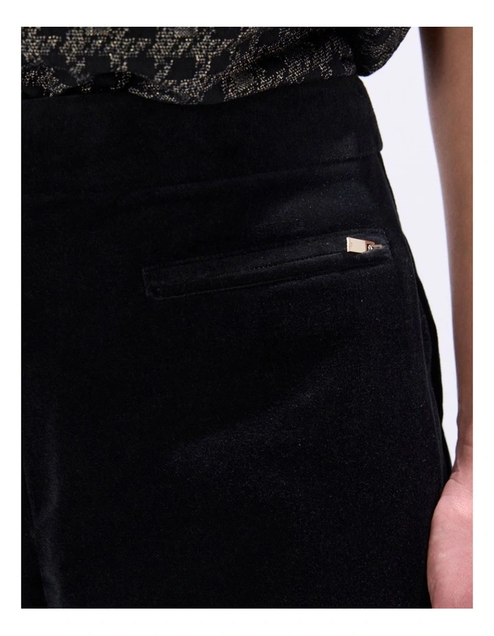 Nala Velvet Pant in Black image 3