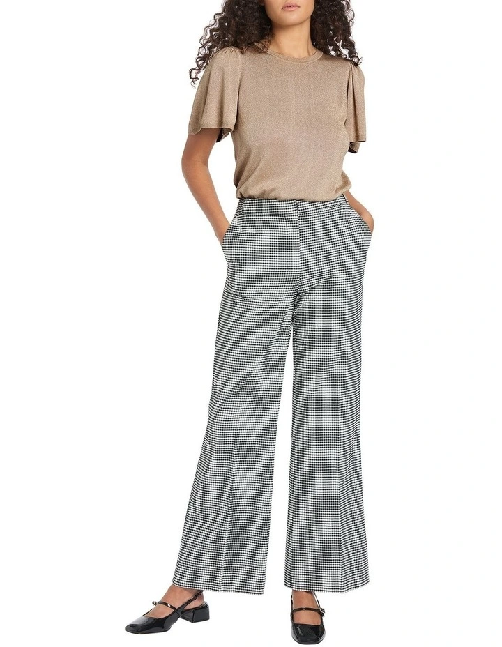 In Your Eyes Wide Leg Pant in Black/White image 2