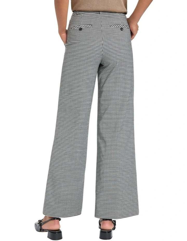 In Your Eyes Wide Leg Pant in Black/White image 4
