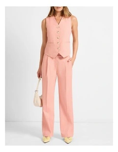 Mystery Straight Leg Pant in Peach