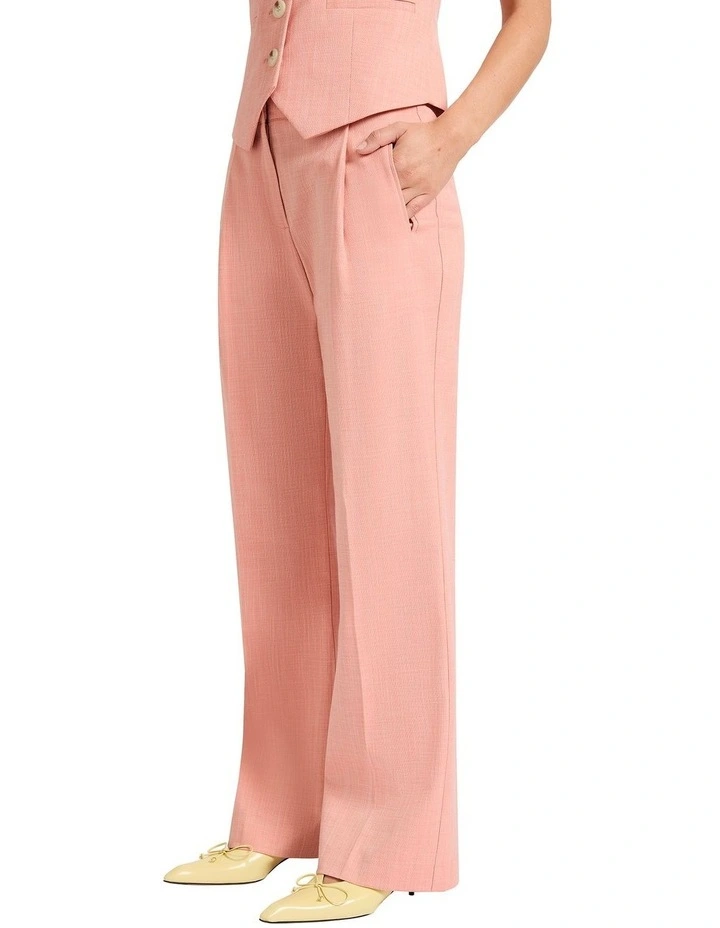 Mystery Straight Leg Pant in Peach image 3