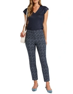 Ellis Welt Pocket Pant in Navy Multi