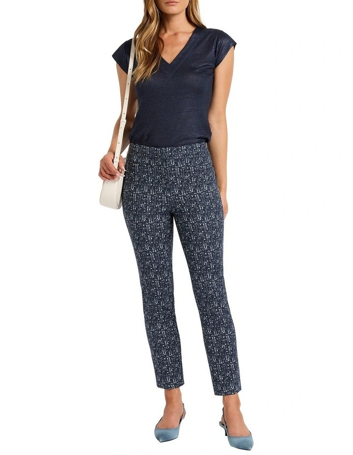 Ellis Welt Pocket Pant in Navy Multi image 1