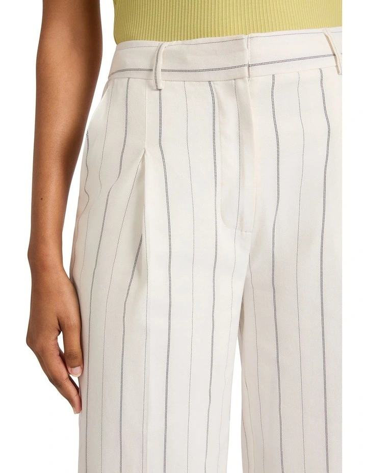 Monza Wide Leg Stripe Pant in White Stripe image 3