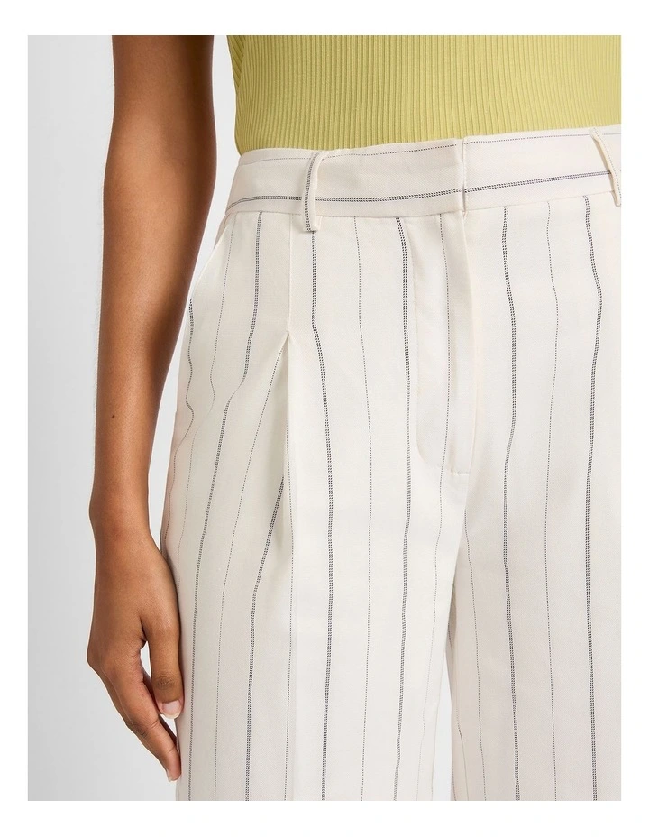 Monza Wide Leg Stripe Pant in White Stripe image 4