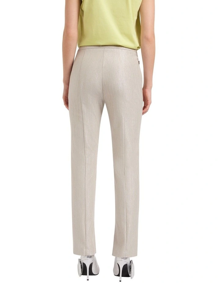 Quinn Stretch Linen Pant in Silver image 2