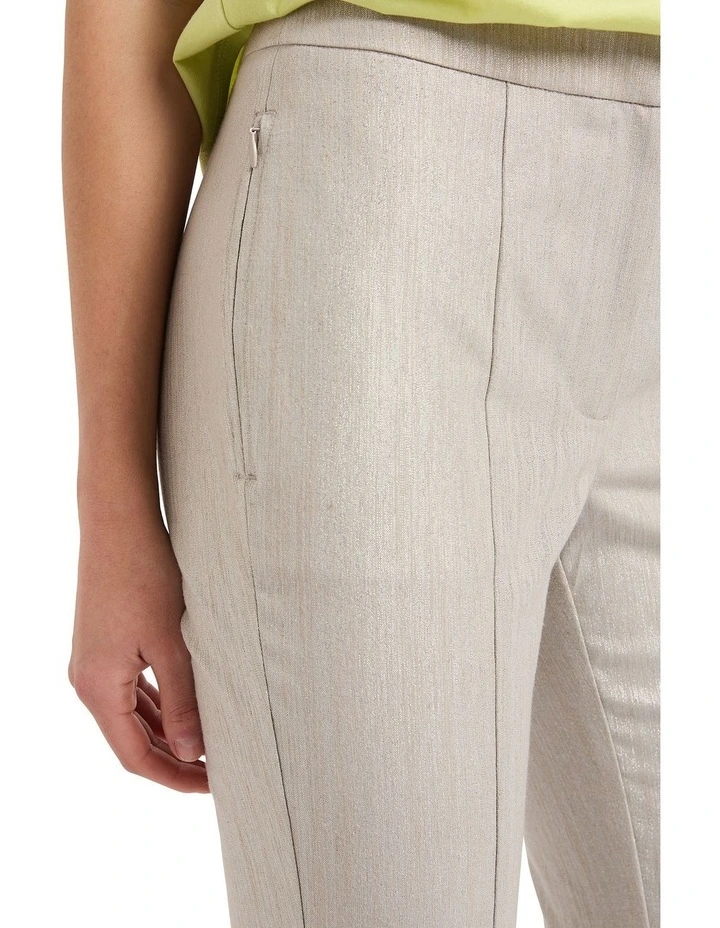 Quinn Stretch Linen Pant in Silver image 3