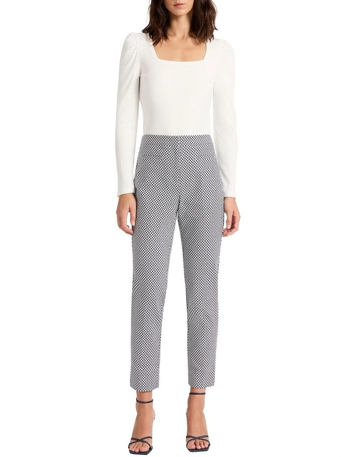 Nicki Print Pant in Navy/White image 1