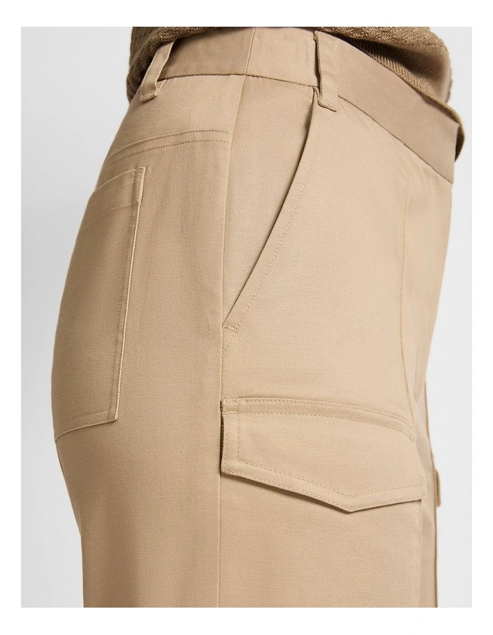 Joey Wide Leg Cargo Pant in Twine image 4