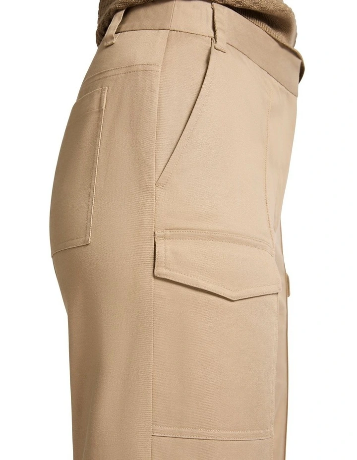 Joey Wide Leg Cargo Pant in Twine image 4