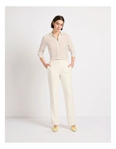 Austen Wide Leg Pant in Off White