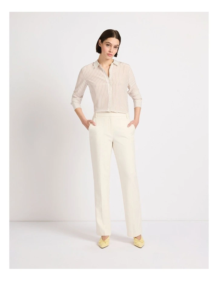 Austen Wide Leg Pant in Off White image 1