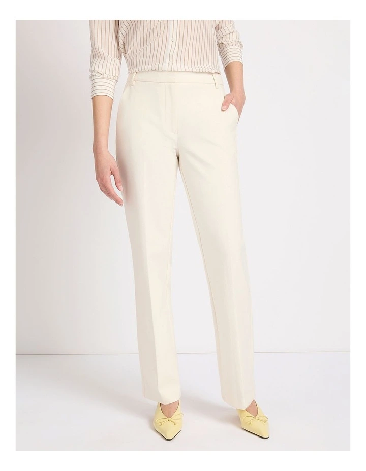 Austen Wide Leg Pant in Off White image 2