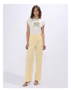Jacqueline Straight Leg Pant in Butter