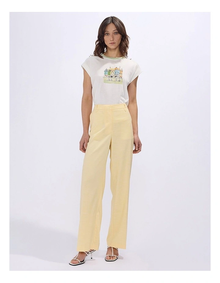 Jacqueline Straight Leg Pant in Butter image 1