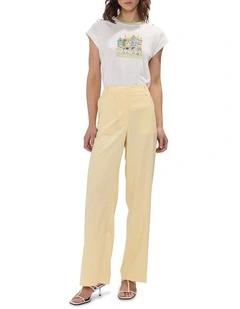Jacqueline Straight Leg Pant in Butter