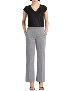 Dani Straight Leg Pant in Black/White