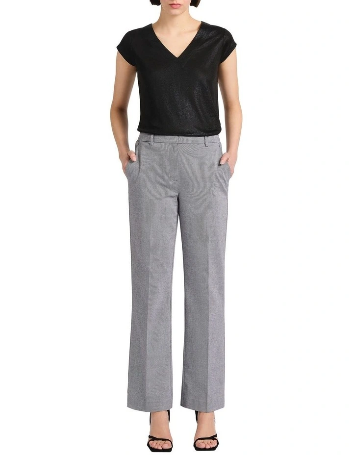 Dani Straight Leg Pant in Black/White image 1