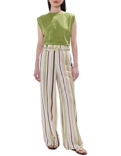 In The Spot-Stripe! Pant in Green Stripe