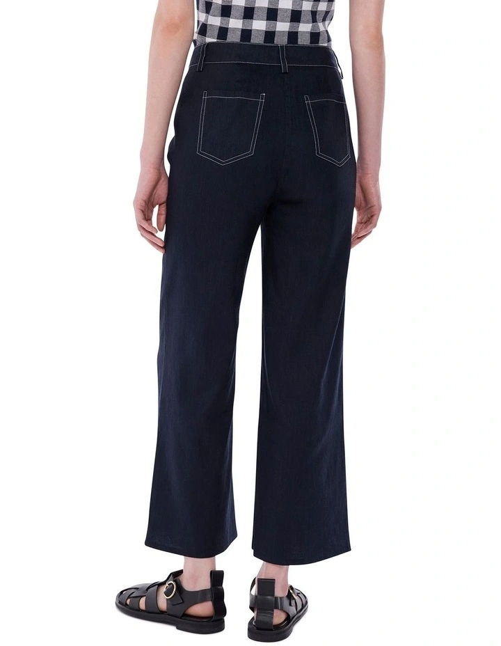 Tunnel Of Love Linen Mix Pant in Deep Sapphire image 4