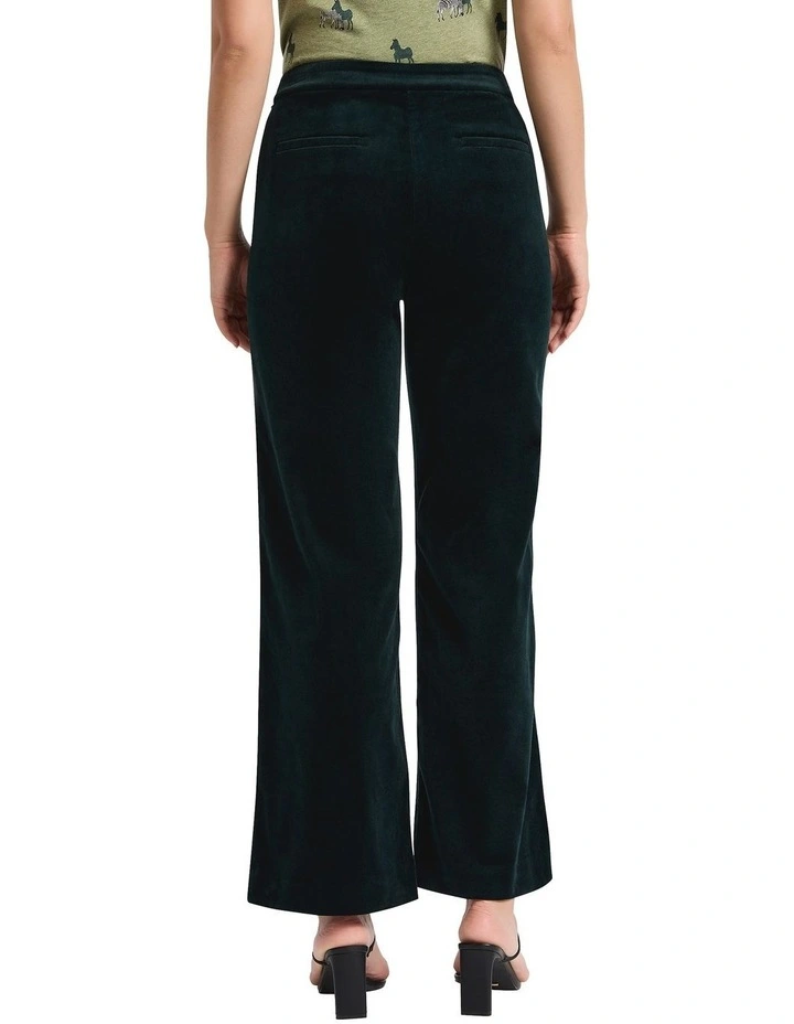 Nala Velvet Pant in Deep Pine image 2