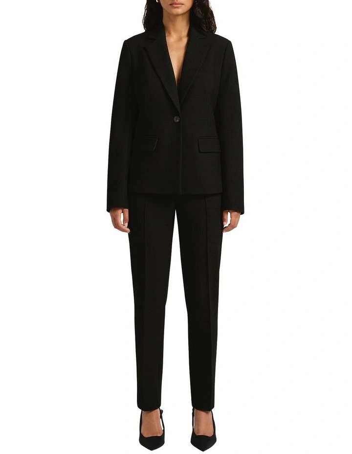 Tell Me Textured Pant in Black image 1
