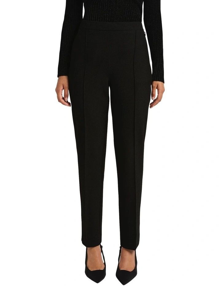 Tell Me Textured Pant in Black image 3