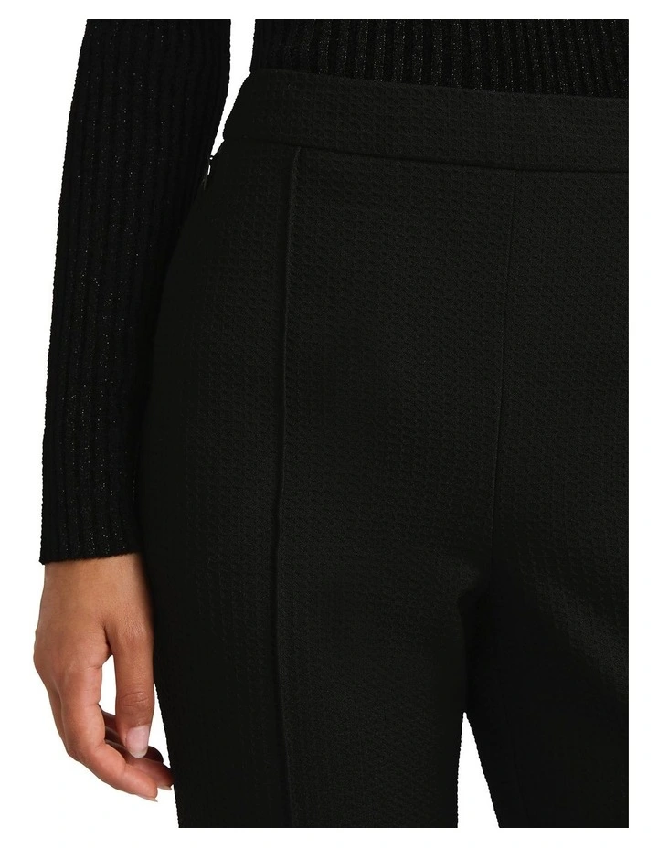 Tell Me Textured Pant in Black image 4