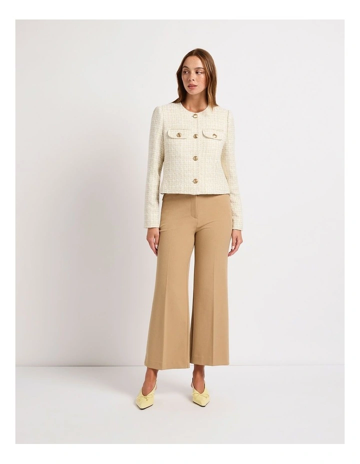 Logan Crop Pant in Biscuit image 1
