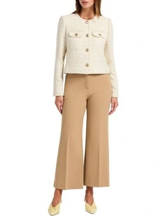 Logan Crop Pant in Biscuit