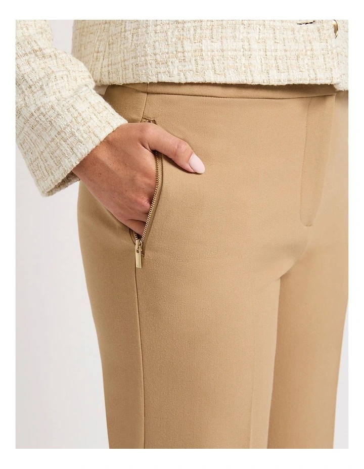 Logan Crop Pant in Biscuit image 3