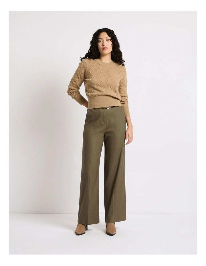 Rowan Wide Leg Pant in Wolff image 1