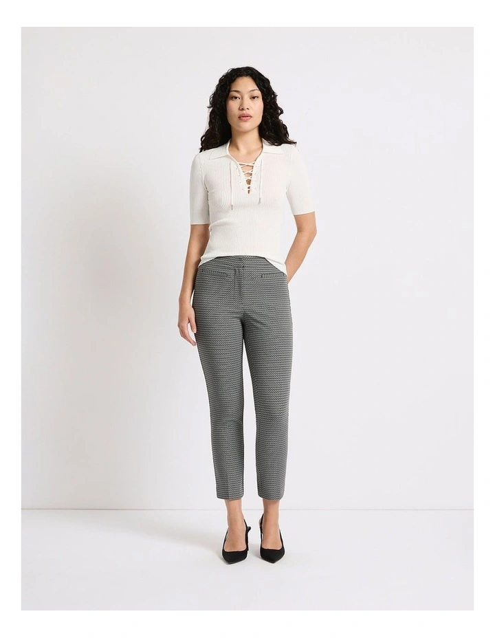 Georgie Slim Leg Pant in Black/Grey image 1