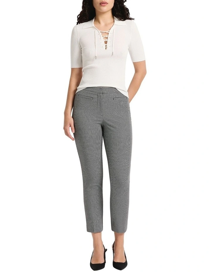 Georgie Slim Leg Pant in Black/Grey image 1
