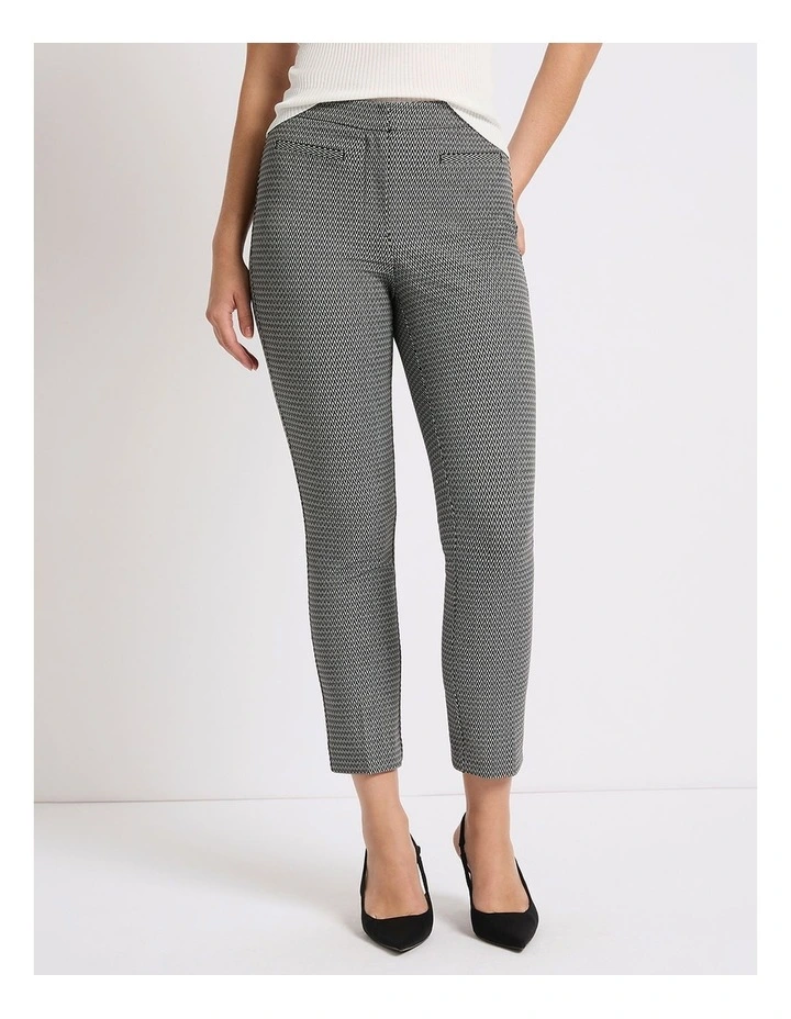 Georgie Slim Leg Pant in Black/Grey image 2