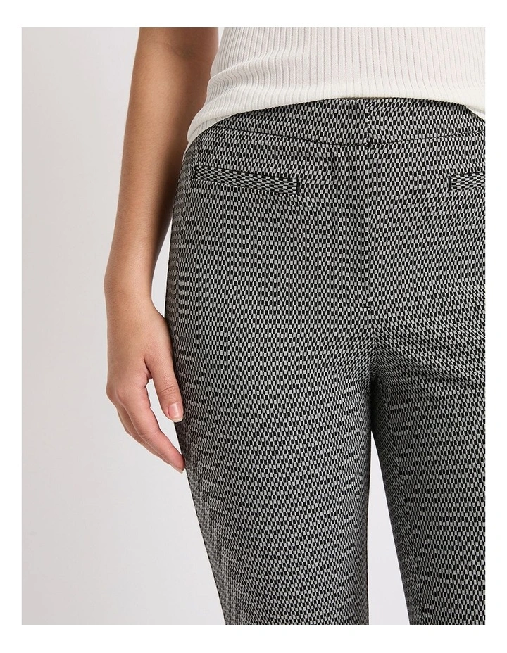 Georgie Slim Leg Pant in Black/Grey image 4