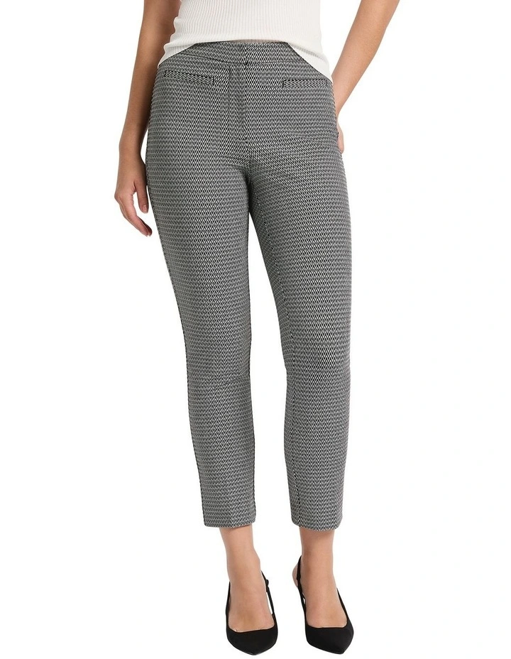 Georgie Slim Leg Pant in Black/Grey image 4