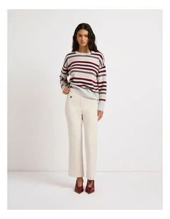 Julietta Tweed Pant in Ivory
