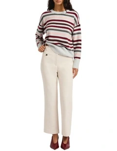 Julietta Tweed Pant in Ivory