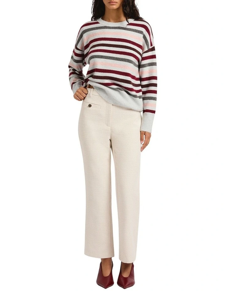 Julietta Tweed Pant in Ivory image 1