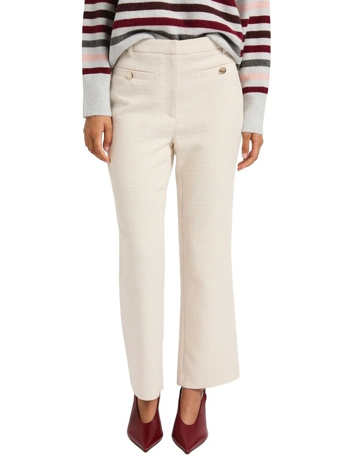 Julietta Tweed Pant in Ivory image 2