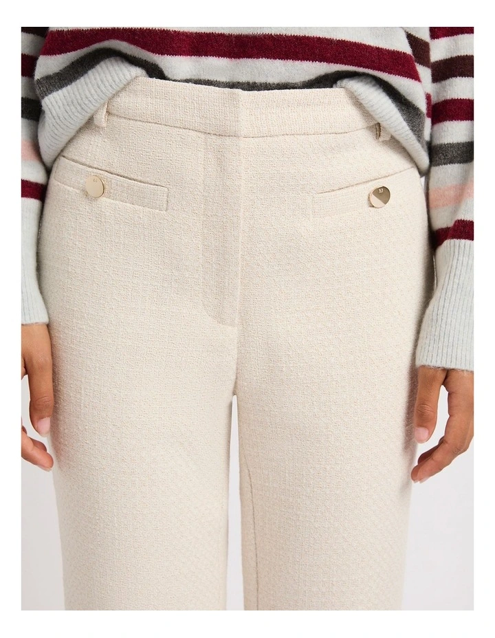 Julietta Tweed Pant in Ivory image 3
