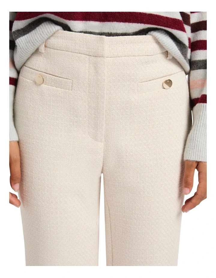 Julietta Tweed Pant in Ivory image 3