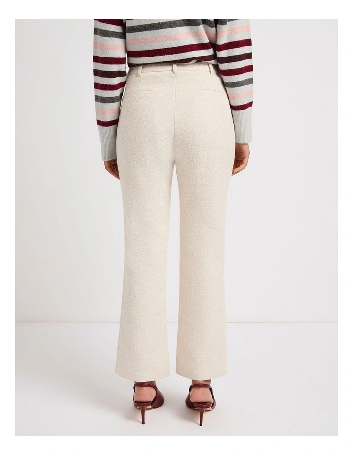 Julietta Tweed Pant in Ivory image 4