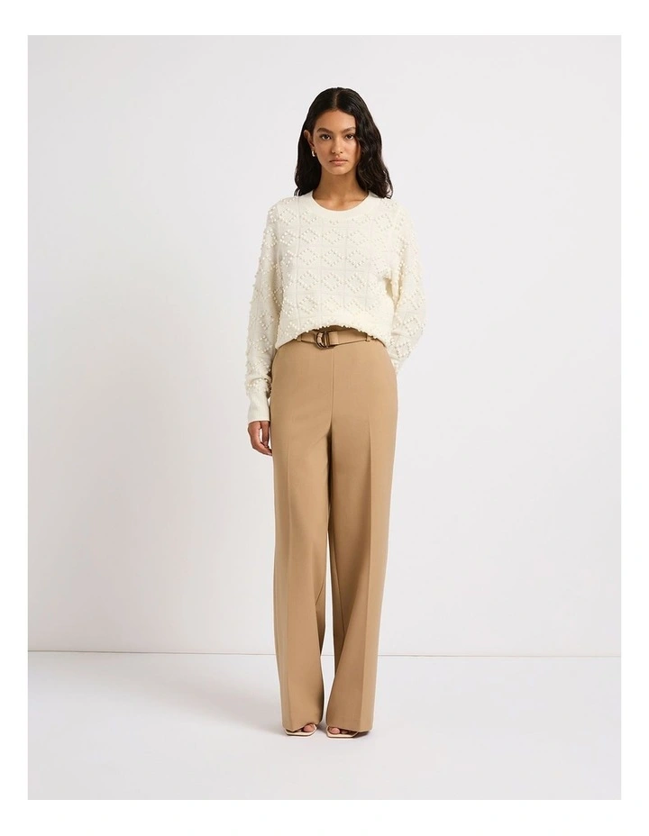 Foolish One Belted Pant in Camel image 1