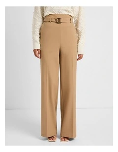Foolish One Belted Pant in Camel